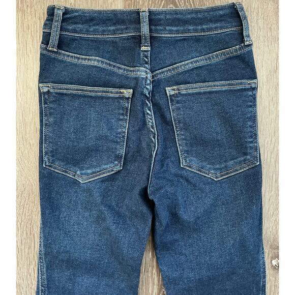 We The Free Dark Wash Raw Hem Skinny Jegging Size 25 - Picture 8 of 12